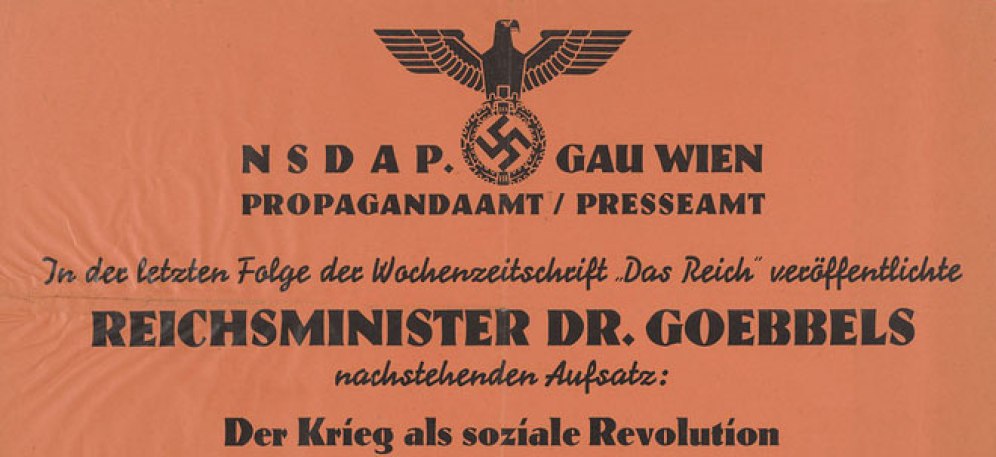 Der Krieg Als Soziale Revolution (the War and Revolution' Josef Geobbels