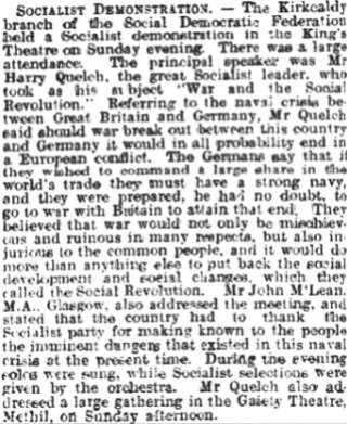 quelch-war-and-social-revolution-Fife Free Press, & Kirkcaldy Guardian 01 May 1909